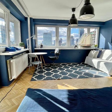 Super Apartament Blue Scisle Centrum Dwie Linie Metra Netflix Wifi 300 Mbs Panorama Miasta Warsaw Exterior photo