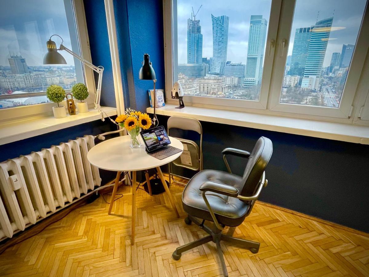 Super Apartament Blue Scisle Centrum Dwie Linie Metra Netflix Wifi 300 Mbs Panorama Miasta Warsaw Exterior photo