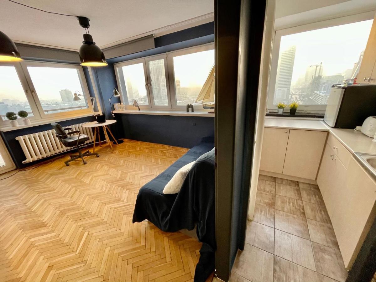 Super Apartament Blue Scisle Centrum Dwie Linie Metra Netflix Wifi 300 Mbs Panorama Miasta Warsaw Exterior photo