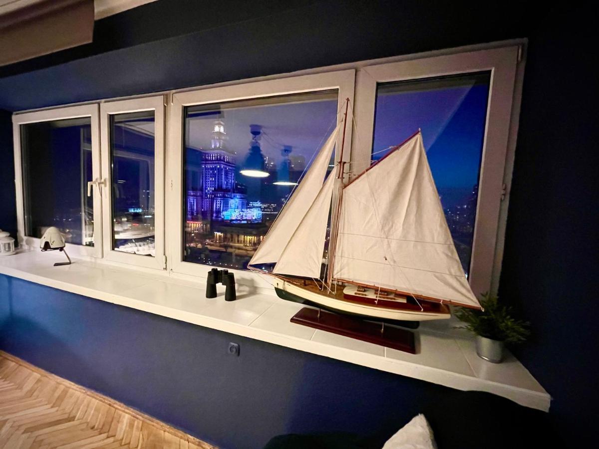 Super Apartament Blue Scisle Centrum Dwie Linie Metra Netflix Wifi 300 Mbs Panorama Miasta Warsaw Exterior photo